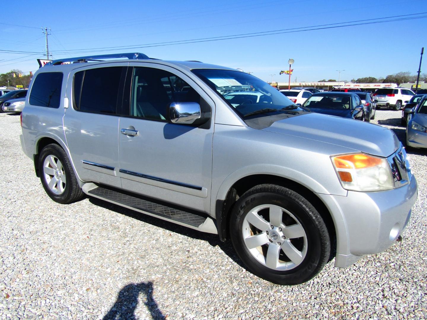 2011 Silver /Black Nissan Armada SL 2WD (5N1BA0ND4BN) with an 5.6L V8 DOHC 32V FFV engine, Automatic transmission, located at 15016 S Hwy 231, Midland City, AL, 36350, (334) 983-3001, 31.306210, -85.495277 - Photo#0